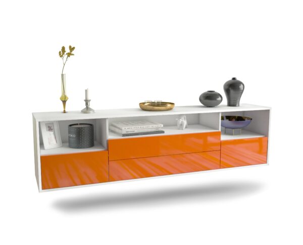 Lowboard Henderson, Orange, hängend (180x49x35cm)