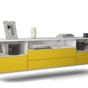 Lowboard Henderson, Gelb, hängend (180x49x35cm)