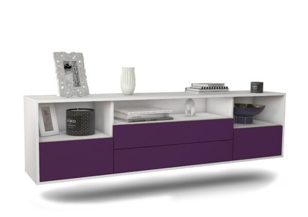 Lowboard Henderson, Lila, hängend (180x49x35cm)