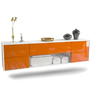 Lowboard Lincoln, Orange, hängend (180x49x35cm)