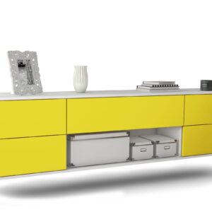Lowboard Lincoln, Gelb, hängend (180x49x35cm)