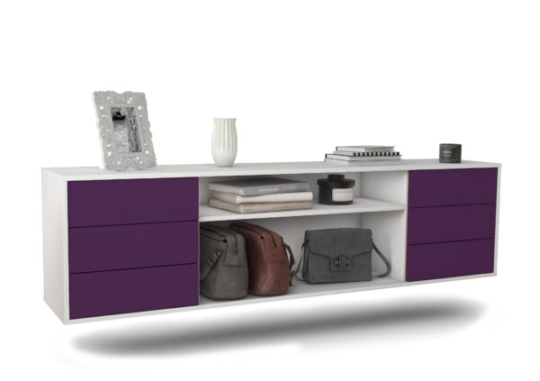 Lowboard Norfolk, Lila, hängend (180x49x35cm)