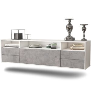 Lowboard Scottsdale, Beton, hängend (180x49x35cm)