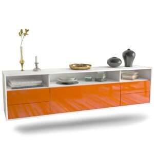 Lowboard Scottsdale, Orange, hängend (180x49x35cm)
