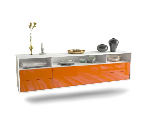 Lowboard Scottsdale, Orange, hängend (180x49x35cm)
