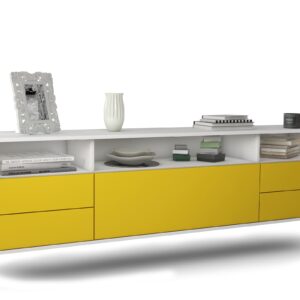 Lowboard Scottsdale, Gelb, hängend (180x49x35cm)