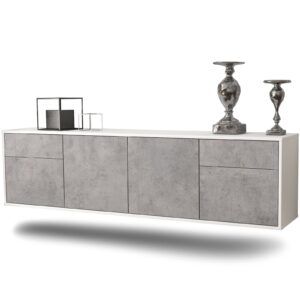 Lowboard Madison, Beton, hängend (180x49x35cm)