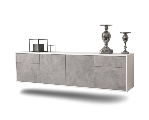 Lowboard Madison, Beton, hängend (180x49x35cm)