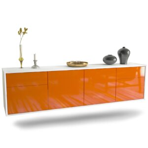 Lowboard Madison, Orange, hängend (180x49x35cm)