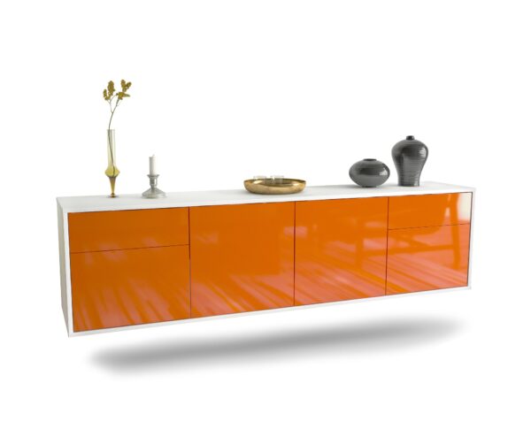 Lowboard Madison, Orange, hängend (180x49x35cm)