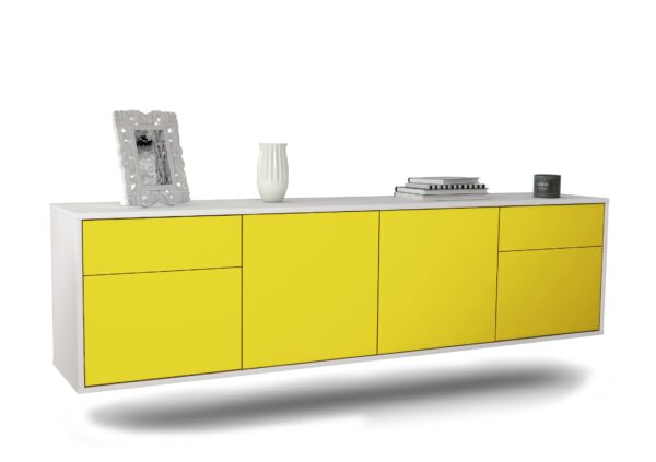 Lowboard Madison, Gelb, hängend (180x49x35cm)