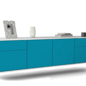 Lowboard Madison, Türkis, hängend (180x49x35cm)