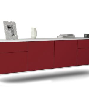 Lowboard Madison, Bordeaux, hängend (180x49x35cm)