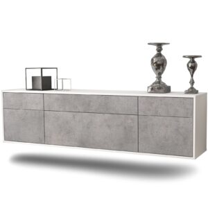 Lowboard Baton Rouge, Beton, hängend (180x49x35cm)
