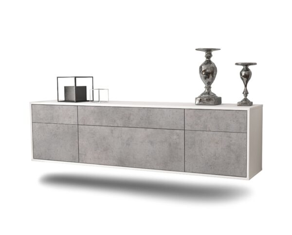 Lowboard Baton Rouge, Beton, hängend (180x49x35cm)