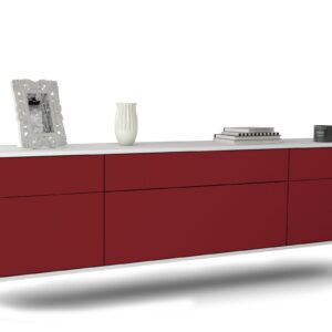 Lowboard Baton Rouge, Bordeaux, hängend (180x49x35cm)