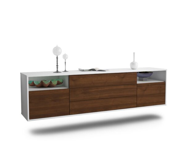 Lowboard Garland, Walnuss, hängend (180x49x35cm)