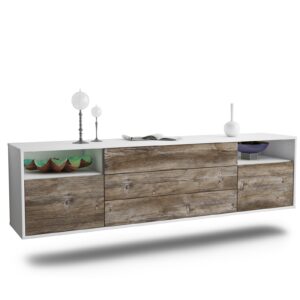 Lowboard Garland, Treibholz, hängend (180x49x35cm)