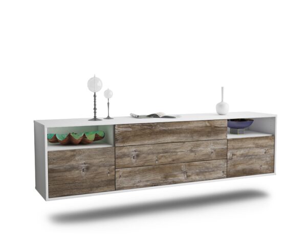 Lowboard Garland, Treibholz, hängend (180x49x35cm)