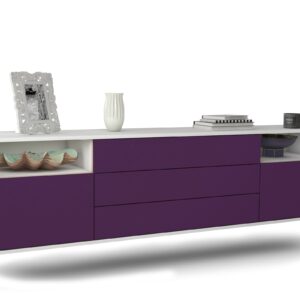 Lowboard Garland, Lila, hängend (180x49x35cm)