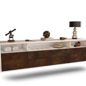 Lowboard Laredo, Rost, hängend (180x49x35cm)