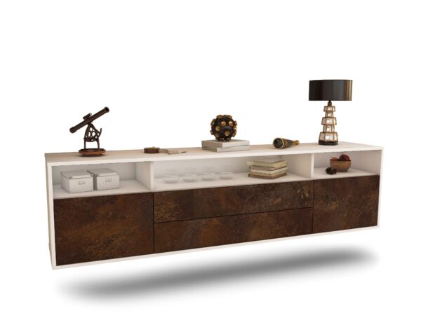 Lowboard Laredo, Rost, hängend (180x49x35cm)