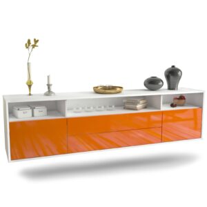 Lowboard Laredo, Orange, hängend (180x49x35cm)