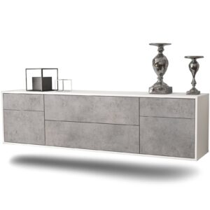 Lowboard Chula Vista, Beton, hängend (180x49x35cm)