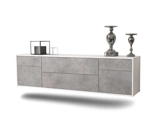 Lowboard Chula Vista, Beton, hängend (180x49x35cm)