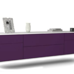 Lowboard Chula Vista, Lila, hängend (180x49x35cm)
