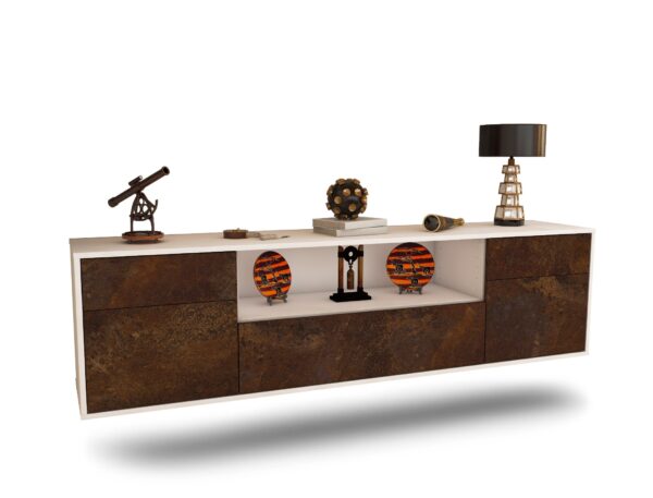 Lowboard Lubbock, Rost, hängend (180x49x35cm)