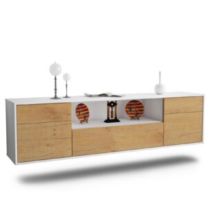 Lowboard Lubbock, Eiche, hängend (180x49x35cm)