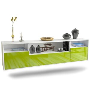 Lowboard Winston-Salem, Grün, hängend (180x49x35cm)