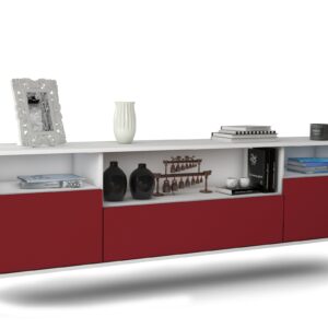 Lowboard Winston-Salem, Bordeaux, hängend (180x49x35cm)