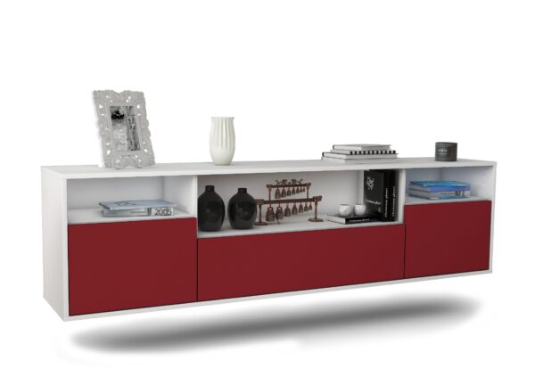 Lowboard Winston-Salem, Bordeaux, hängend (180x49x35cm)