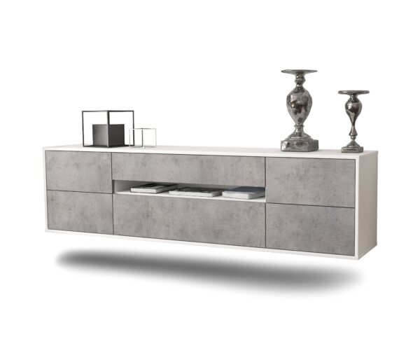 Lowboard Reno, Beton, hängend (180x49x35cm)