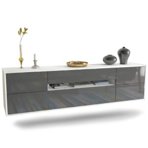 Lowboard Reno, Grau, hängend (180x49x35cm)