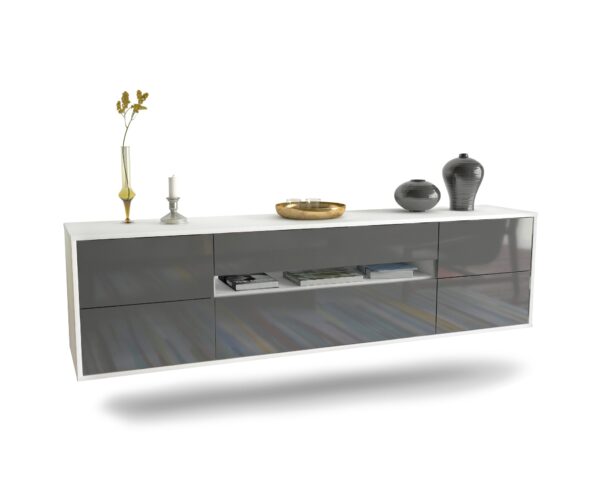 Lowboard Reno, Grau, hängend (180x49x35cm)