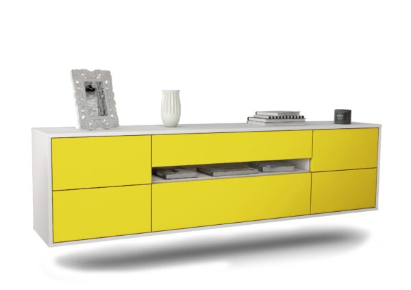 Lowboard Reno, Gelb, hängend (180x49x35cm)