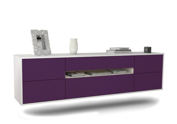 Lowboard Reno, Lila, hängend (180x49x35cm)