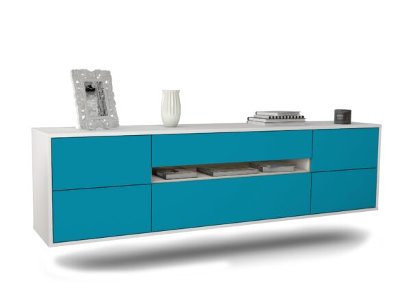 Lowboard Reno, Türkis, hängend (180x49x35cm)