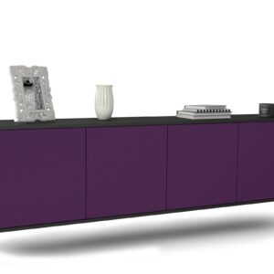 Lowboard Anaheim, Lila, hängend (180x49x35cm)