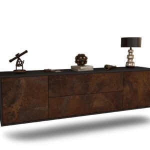 Lowboard Cincinnati, Rost, hängend (180x49x35cm)
