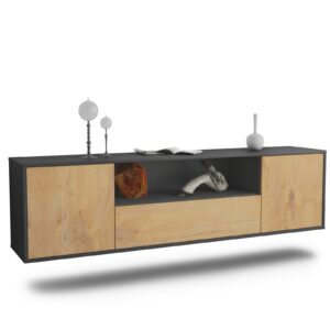 Lowboard Bakersfield, Eiche, hängend (180x49x35cm)