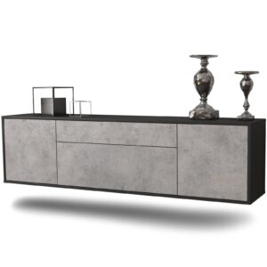 Lowboard Aurora, Beton, hängend (180x49x35cm)