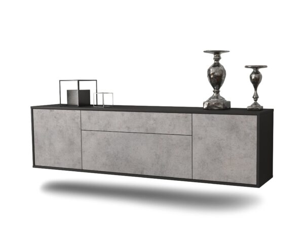 Lowboard Aurora, Beton, hängend (180x49x35cm)