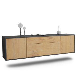 Lowboard Aurora, Eiche, hängend (180x49x35cm)