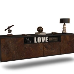 Lowboard Toledo, Rost, hängend (180x49x35cm)