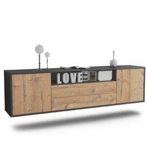 Lowboard Stockton, Pinie, hängend (180x49x35cm)