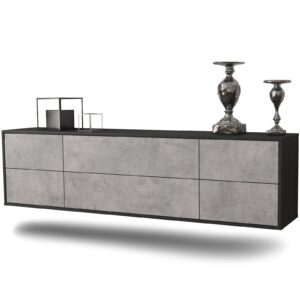 Lowboard Saint Paul, Beton, hängend (180x49x35cm)